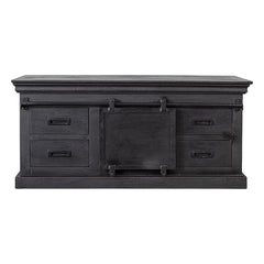 Mangohouten TV Meubel Milan 120 cm Zwart