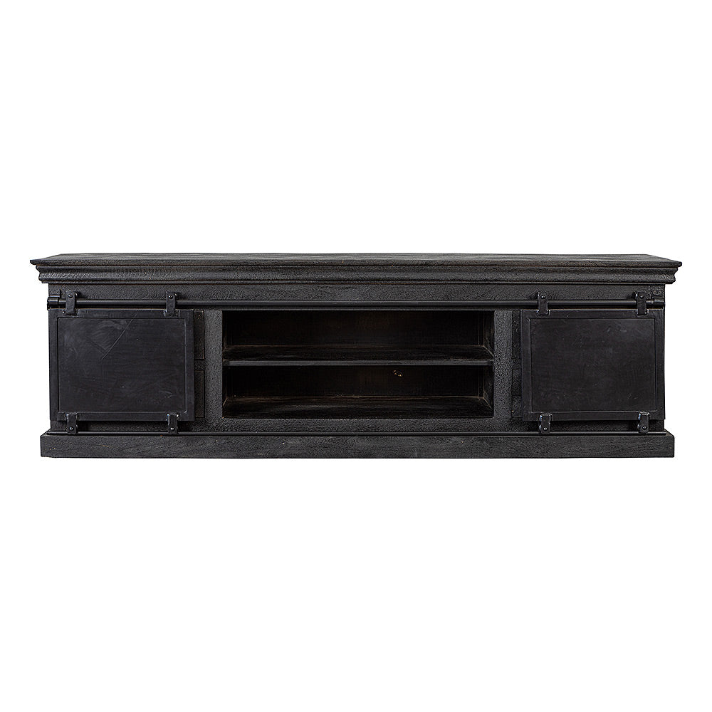 Mangohouten TV Meubel Milan 220 cm Zwart