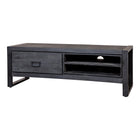 Mangohouten TV Meubel Kelvin 130 cm Zwart