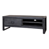 Mangohouten TV Meubel Kelvin 130 cm Zwart
