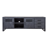Mangohouten TV Meubel Tristan 180 cm Zwart