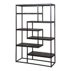 Mangohouten Vakkenkast Bowi 120 cm Zwart