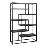 Mangohouten Vakkenkast Bowi 120 cm Zwart