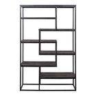 Mangohouten Vakkenkast Bowi 120 cm Zwart