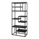 Mangohouten Vakkenkast Bowi 80 cm Zwart