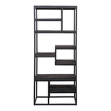 Mangohouten Vakkenkast Bowi 80 cm Zwart