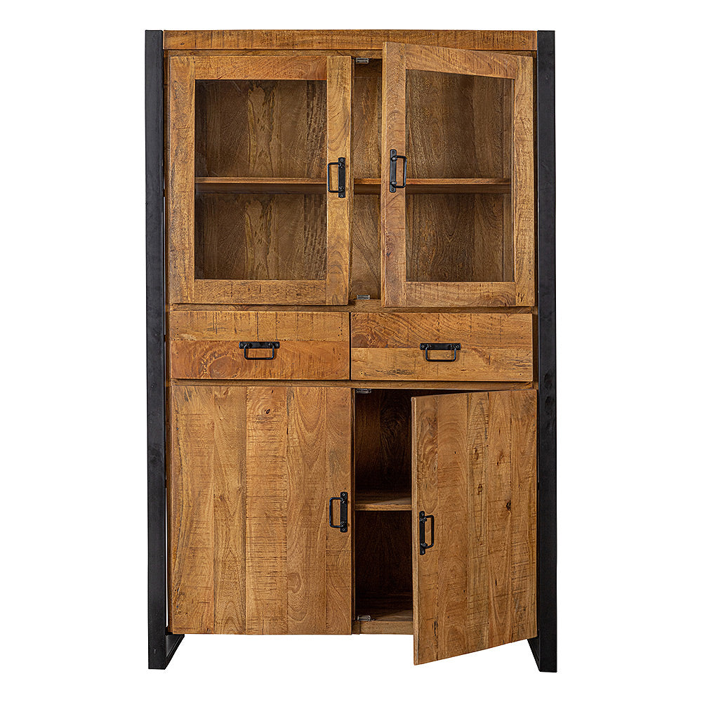 Mangohouten Vitrinekast Britt 115 cm