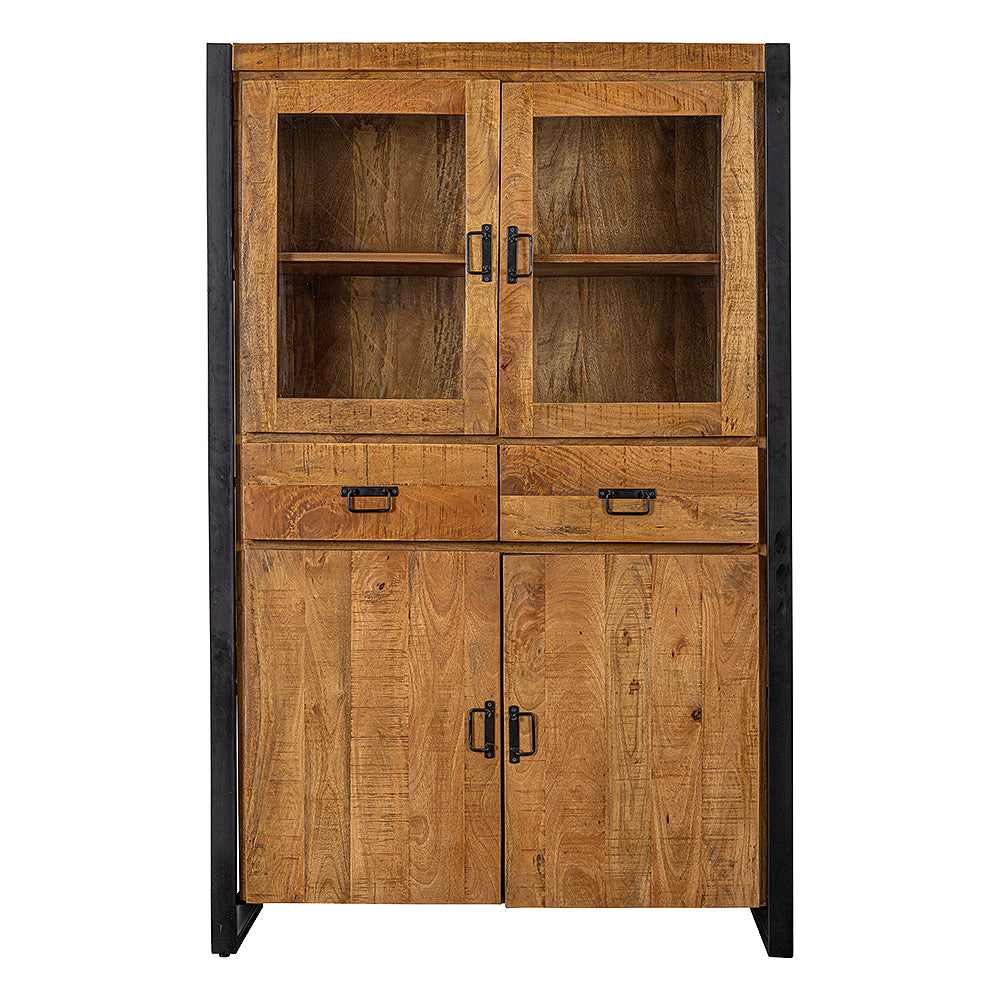 Mangohouten Vitrinekast Britt 115 cm