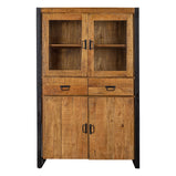 Mangohouten Vitrinekast Kensi 115 cm