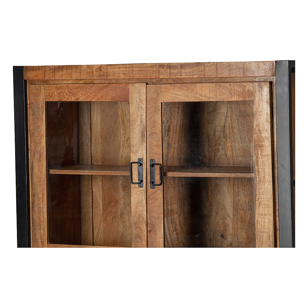 Mangohouten Vitrinekast Britt 115 cm