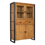 Mangohouten Vitrinekast Kensi 115 cm