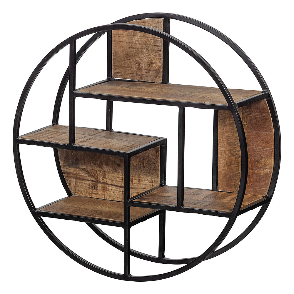 Mangohouten Wandrek Bowi Rond 80 cm