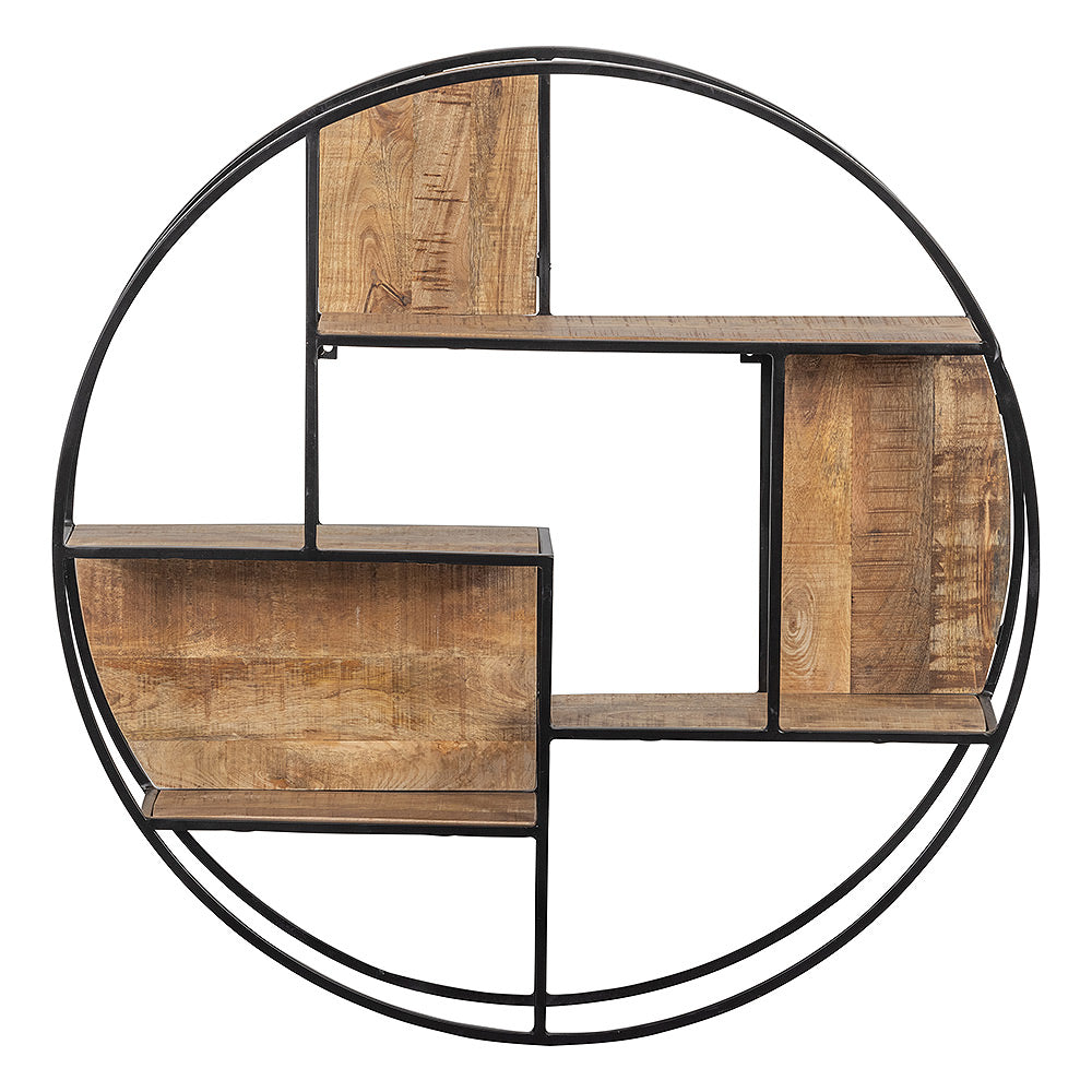 Mangohouten Wandrek Bowi Rond 100 cm