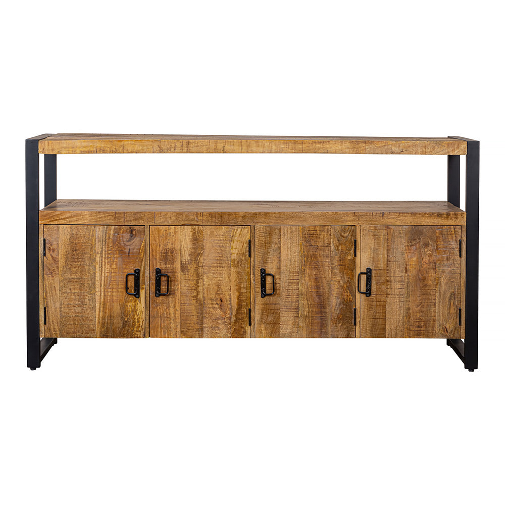 Mangohouten Dressoir Kensi 180 cm 4 deuren