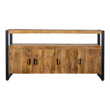 Mangohouten Dressoir Kensi 180 cm 4 deuren