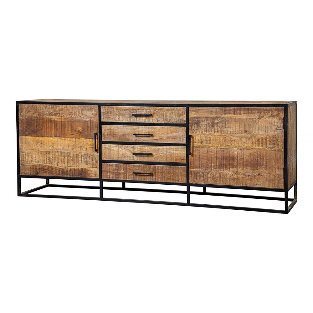Mangohouten Dressoir Denver lowen 210 cm