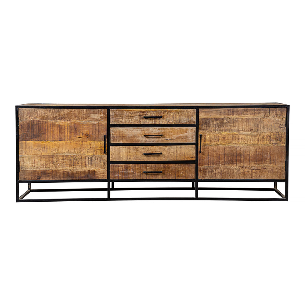 Mangohouten Dressoir Denver lowen 210 cm