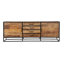 Mangohouten Dressoir Denver lowen 210 cm