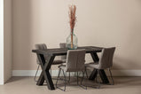 Mangohouten Eettafel Rechthoek Cedric 260x100 cm (6cm) Zwart