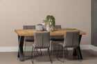 lange eettafel rechthoekig met x-poot van mangohout 280 cm lang
