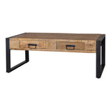 Mangohouten Salontafel Kensi 2 lades 120 cm