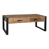 Mangohouten Salontafel Kensi 2 lades 120 cm
