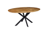 Mangohouten Eettafel Ovaal Julia 160x90 cm (2,5 cm)