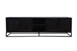 Mangohouten TV Meubel Sabia 200 cm Zwart