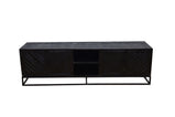 Mangohouten TV Meubel Sabia 200 cm Zwart