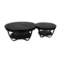 Mangohouten Salontafel Rond Maeve 65 cm Zwart