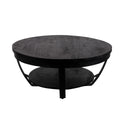 Mangohouten Salontafel Rond Maeve 65 cm Zwart