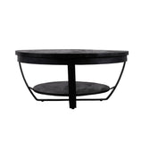 Mangohouten Salontafel Maeve Rond 65 cm Zwart